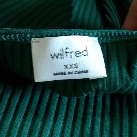 Wilfred Green Ribbed Spaghetti Strap Tank | XXS - Picture 4 of 7